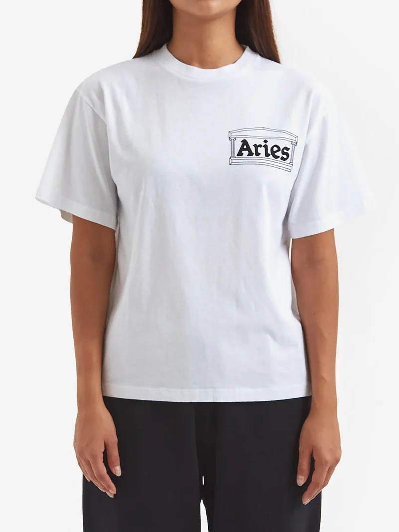 Image of Aries Temple Short Sleeve T-Shirt W - White