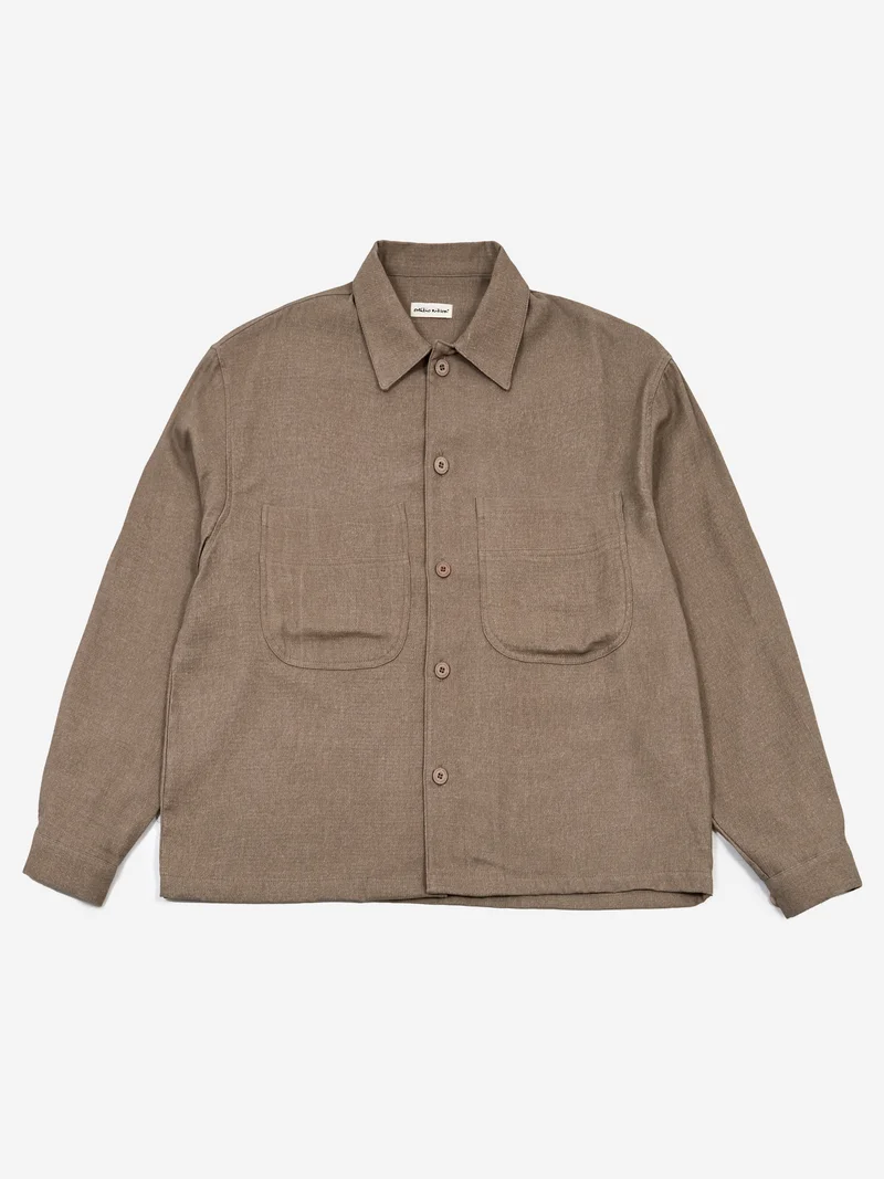 Image of Estudio Niksen Boxy Pocket Shirt - Taupe