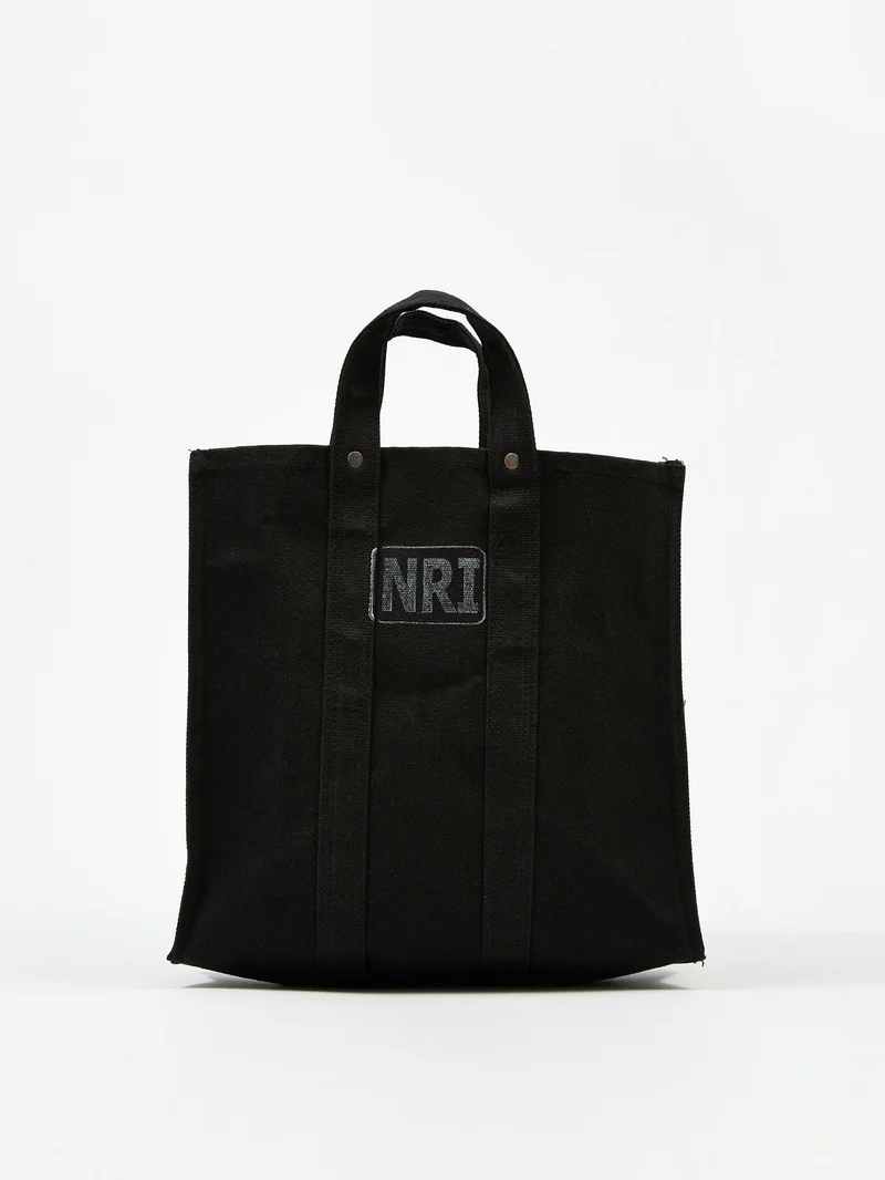 Image of Puebco Labour Black Canvas Tote Bag - Small