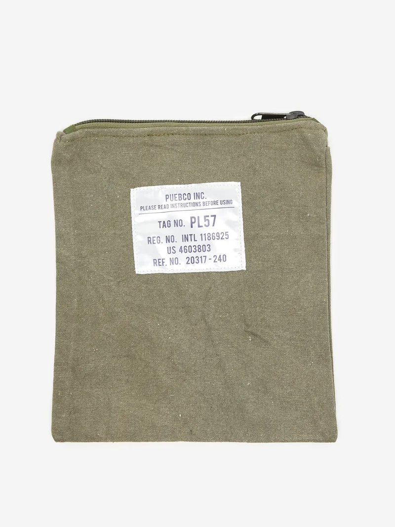 Image of Puebco Vintage Material Pouch - Olive Mix