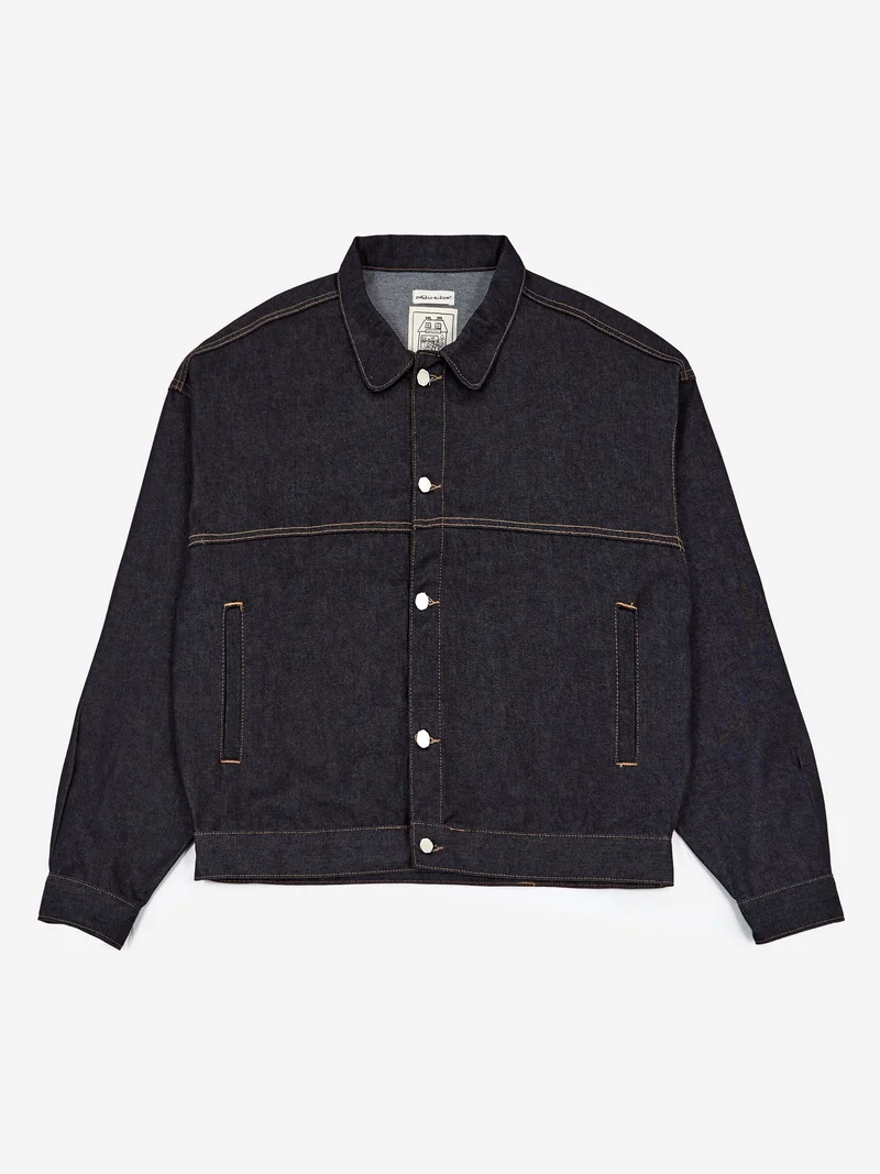 Image of Estudio Niksen Raw Denim In-Stitch Jacket - Indigo