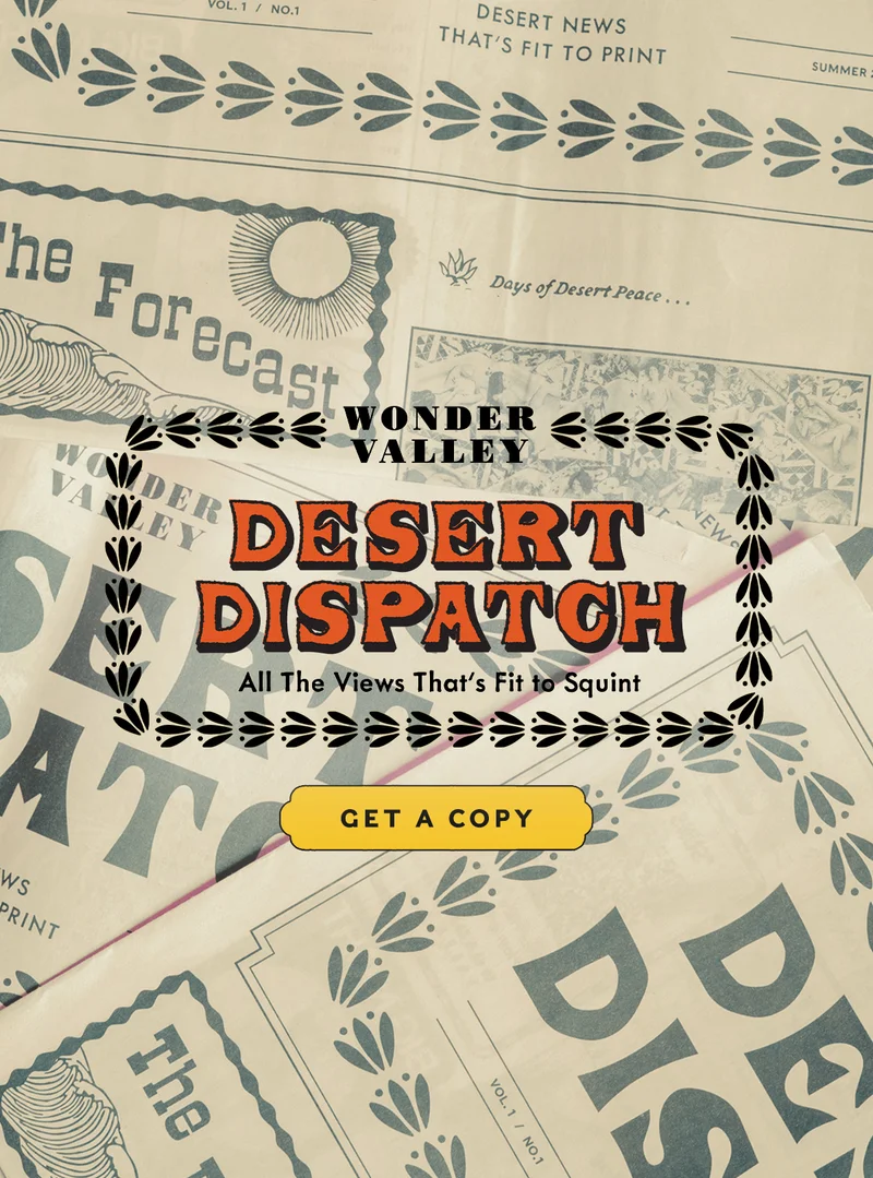 WONDER VALLEY DESERT DISPATCH All The Views That's Fit to Squint GET A COPY