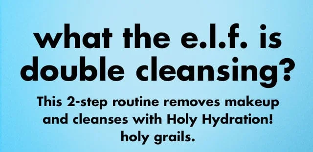 This 2-step routine removes makeup and cleanses