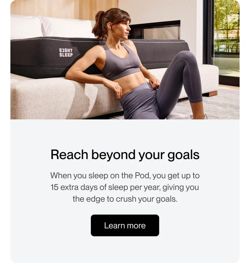 Reach beyond your goals.