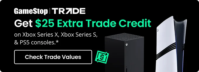 GameStop | TRADE Get Extra Trade Credit* when trading toward the pre-order or purchase of any new release game. Pros Get 10% Extra Credit*