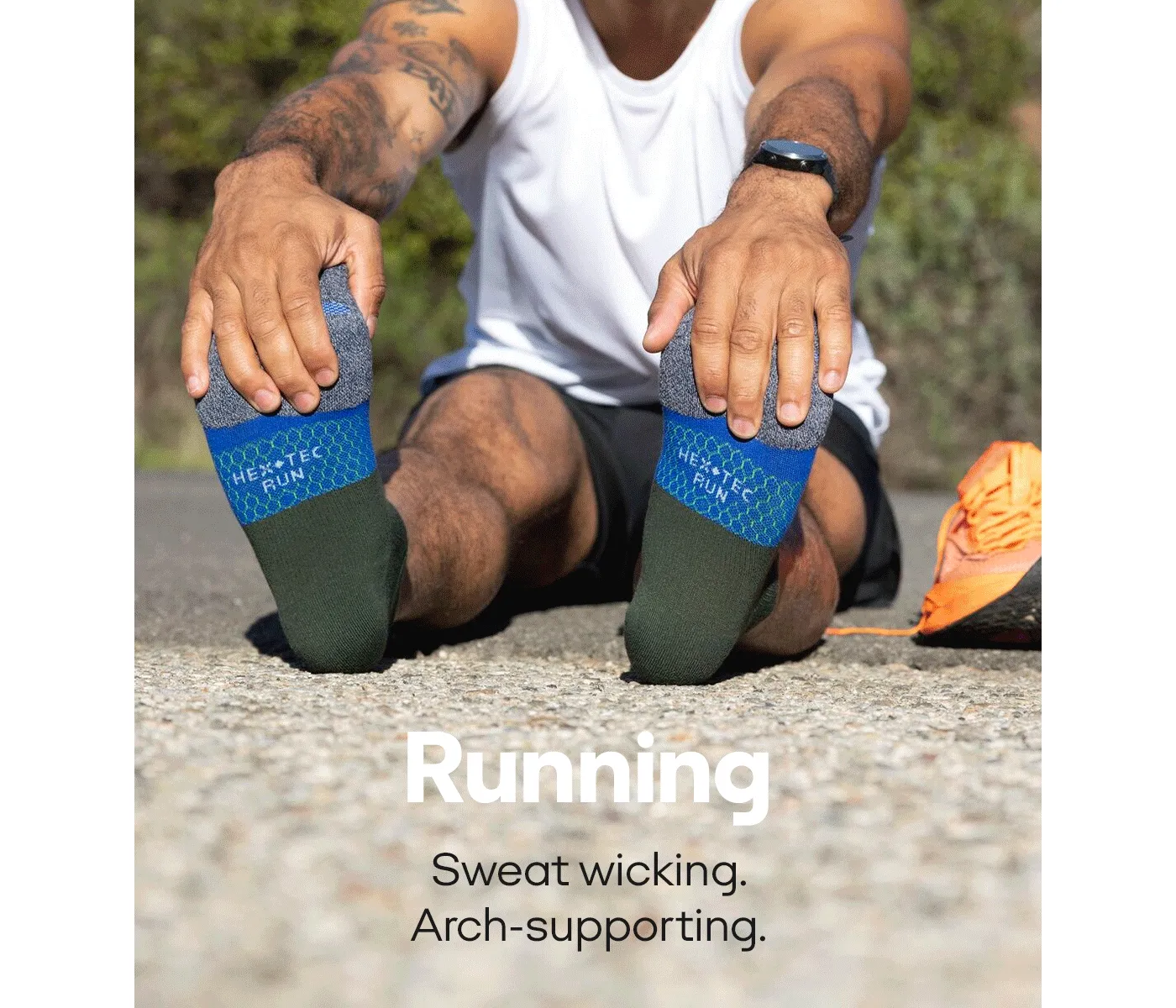 Running | Sweat wicking. Arch-supporting.