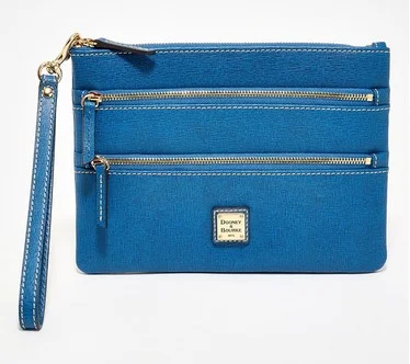 Dooney & Bourke Saffiano Large Triple Zip Wristlet