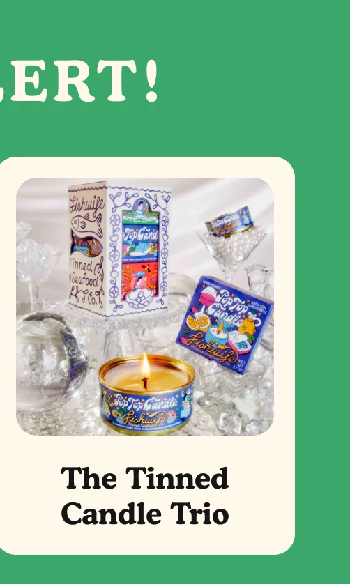 tinned candle trio