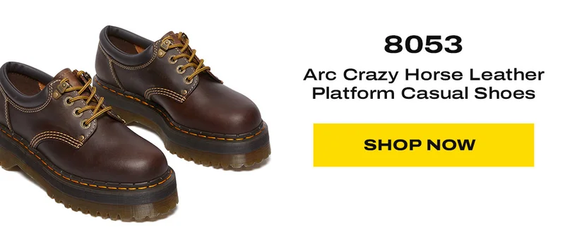8053 Arc Crazy Horse Leather Platform Casual Shoes