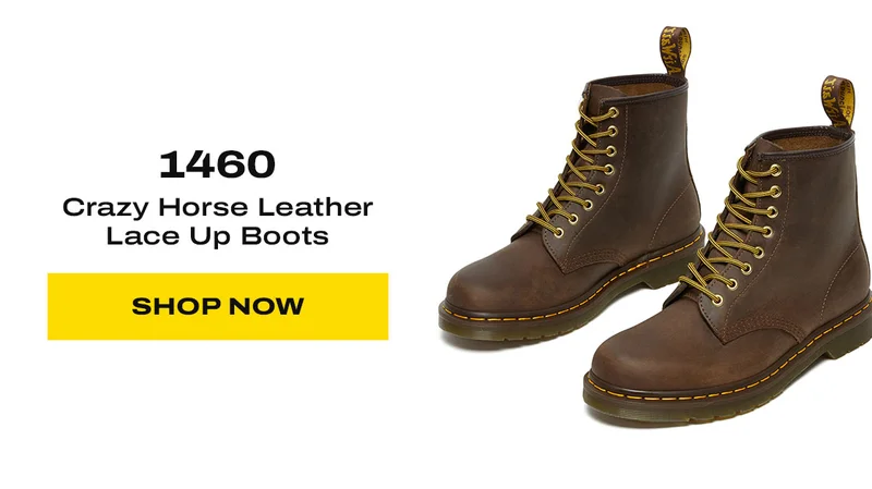 1460 Crazy Horse Leather Lace Up Boots