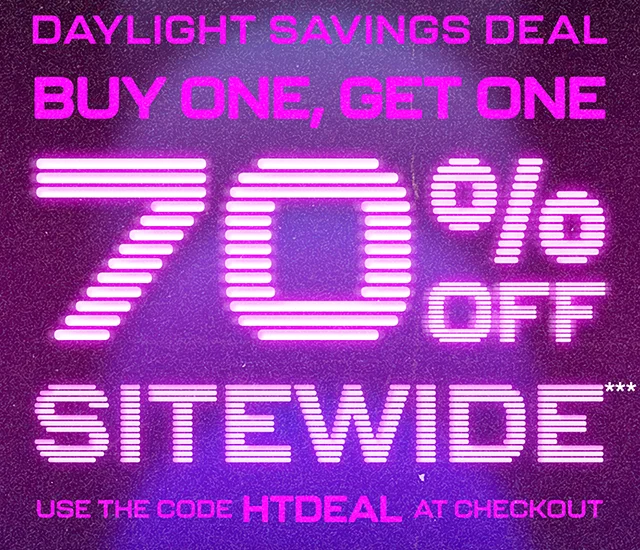 Hours Left! Daylight Savings Deal. Buy One, Get One 70% Off Sitewide. Use the Code discount code at Checkout. Exclusions Apply. Shop Now