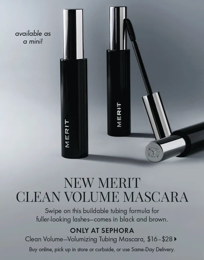 New MERIT Clean Volume Mascara