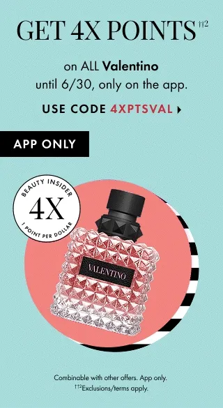 Get 4X Points on All Valentino