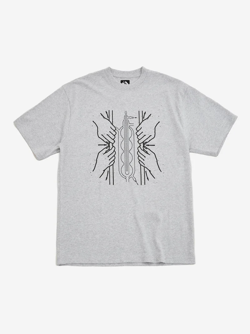 Image of The Trilogy Tapes TTT Pressure Small T-Shirt - Grey Marl