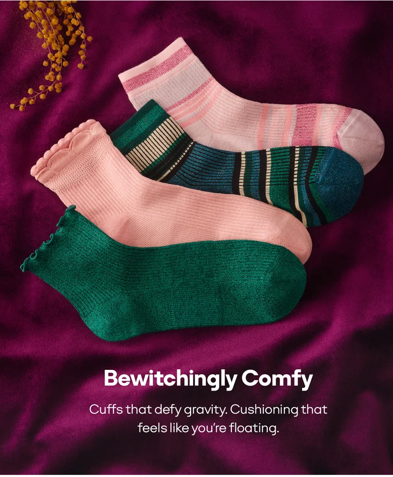Bewitchingly Comfy. Cuffs that defy gravity. Cushioning that feels like you're floating.