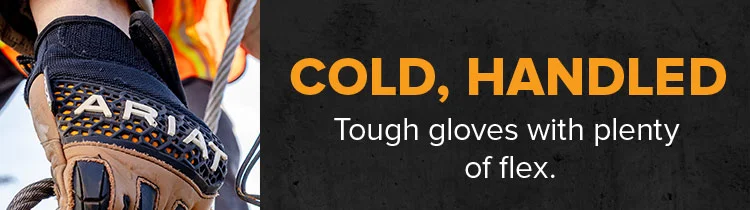 Cold, handled tough gloves with plentry of flex.