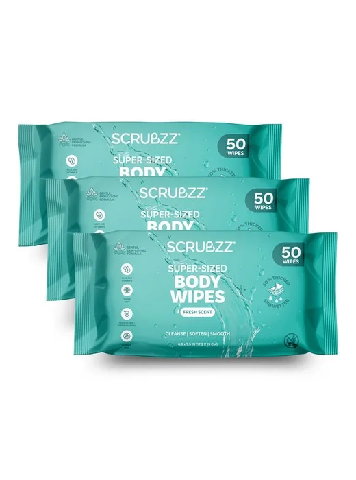 SCRUBZZ 3pk Extra Large Adult Wet Wipes
