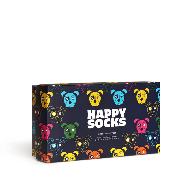 3-Pack Mixed Dog Socks Gift Set