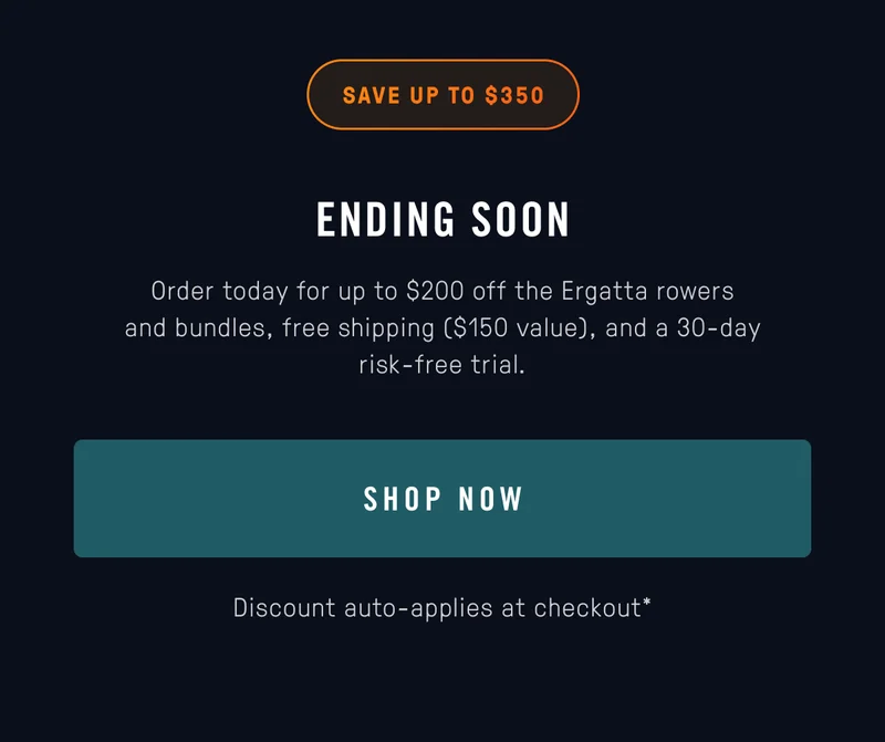 Fall Sale: $200 off Rowers & Bundles