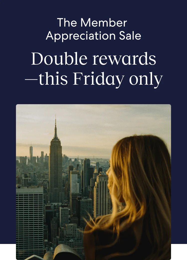 Book to earn double rewards—this Friday only