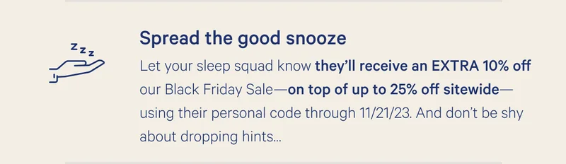 Spread the good snooze
