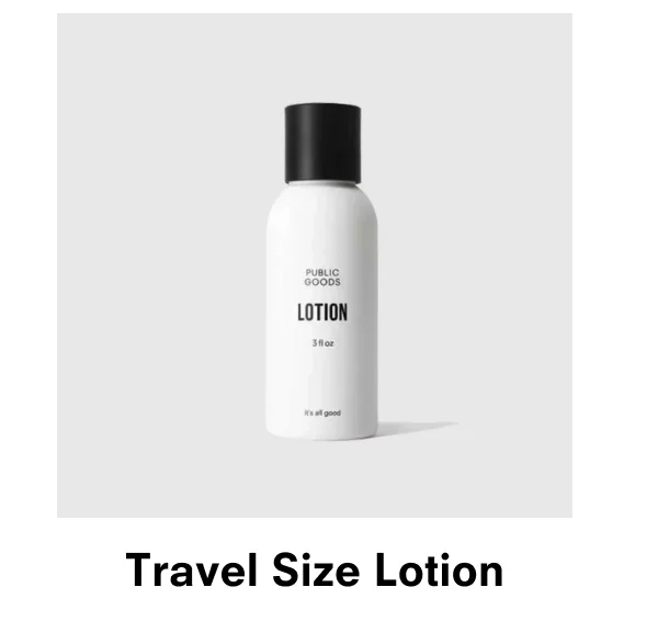 Travel Size Lotion
