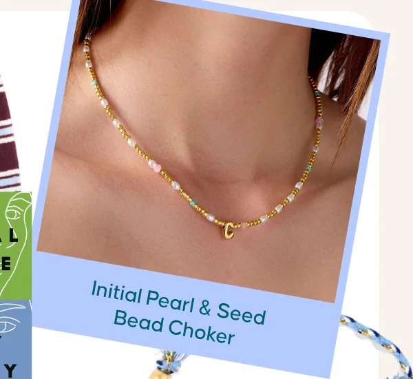 Initial Pearl & Seed Bead Choker