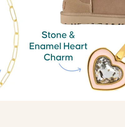 Stone & Enamel Heart Charm