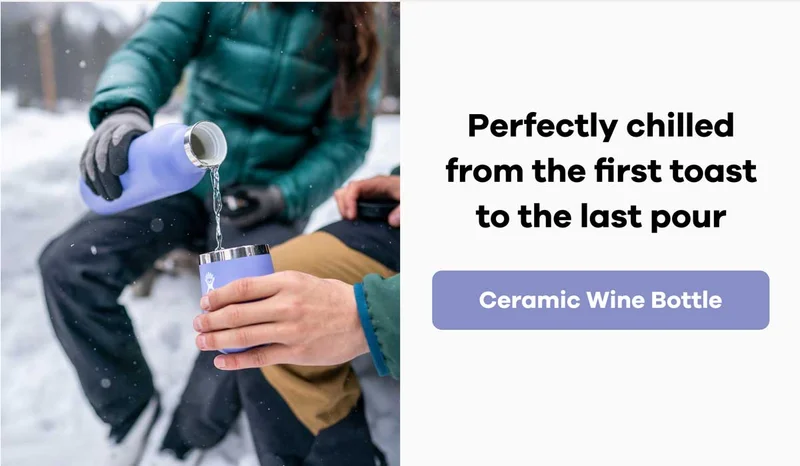 Perfectly chilled from the firs toast to the last pour | Ceramic Wine Bottle