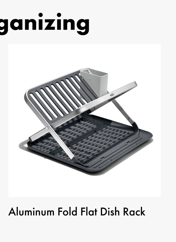 Aluminum Fold Flat Dish Rack