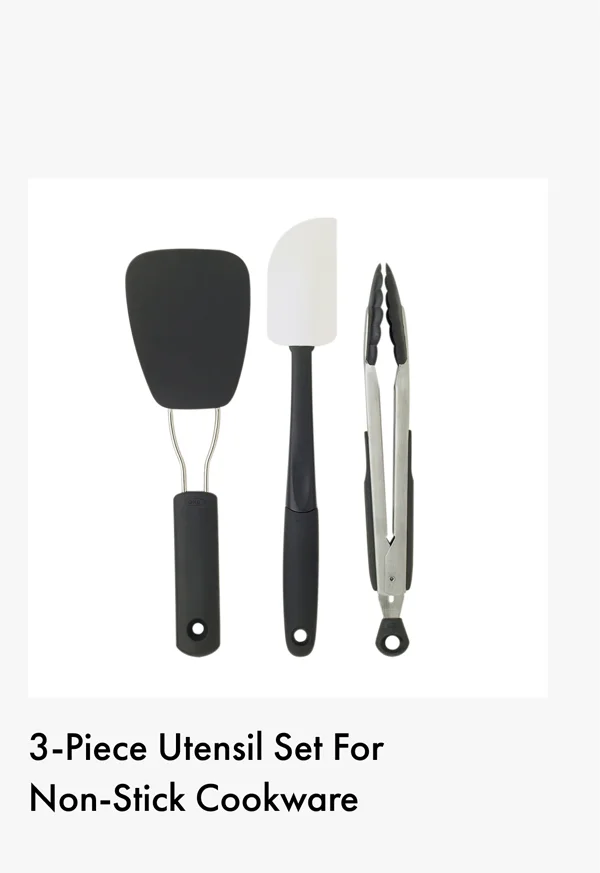 3-Piece Utensil Set For Non-Stick Cookware