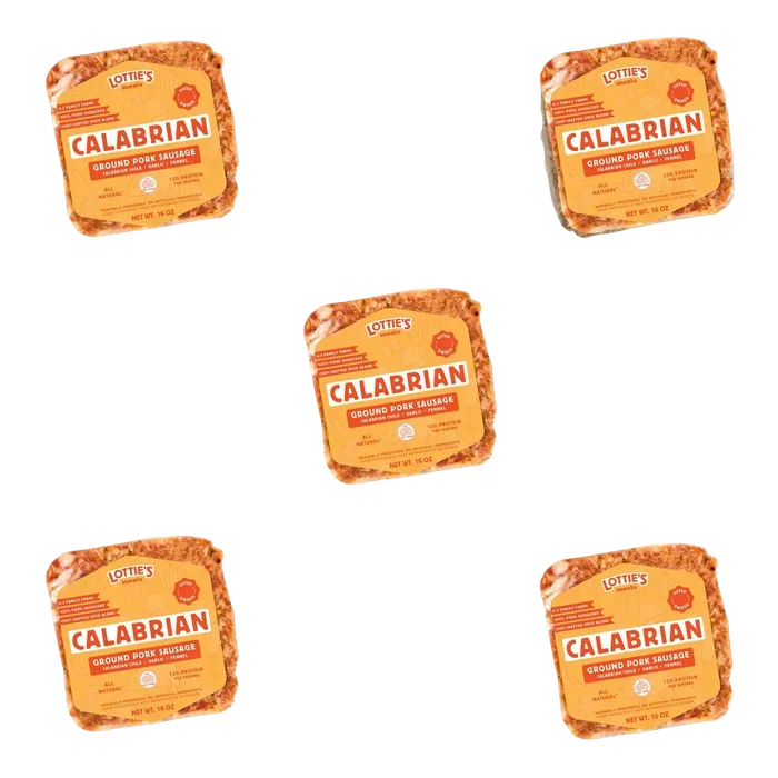 Image of Calabrian Chile Ground Pork Sausage - All Natural (5-Pack)