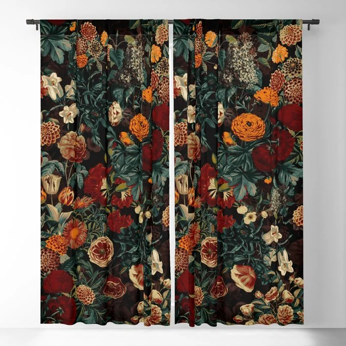 EXOTIC GARDEN - NIGHT XXI Blackout Curtain Blackout Curtain