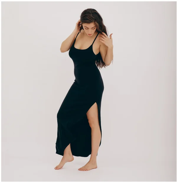 Soft Knit Maxi Slip Dress