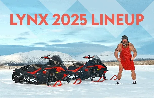 Lynx spokespeople with 2025 sleds