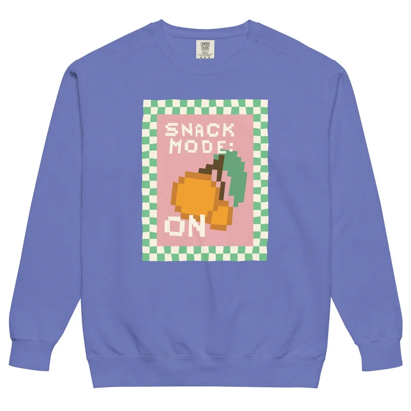 Image of Minecraft Comfort Colors Sweatshirt Snack Mode On
