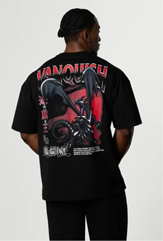 YU-GI-OH! RED EYES BLACK DRAGON BLACK OVERSIZED T SHIRT