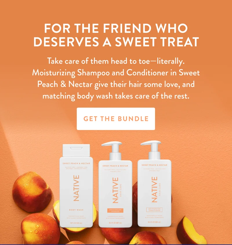 FOR THE FRIEND WHO DESERVES A SWEET TREAT | Take care of them head to toe-literally. Moisturizing Shampoo and Conditioner in Sweet Peach & Nectar give their hair some love, and matching body wash takes care of the rest. | GET THE BUNDLE