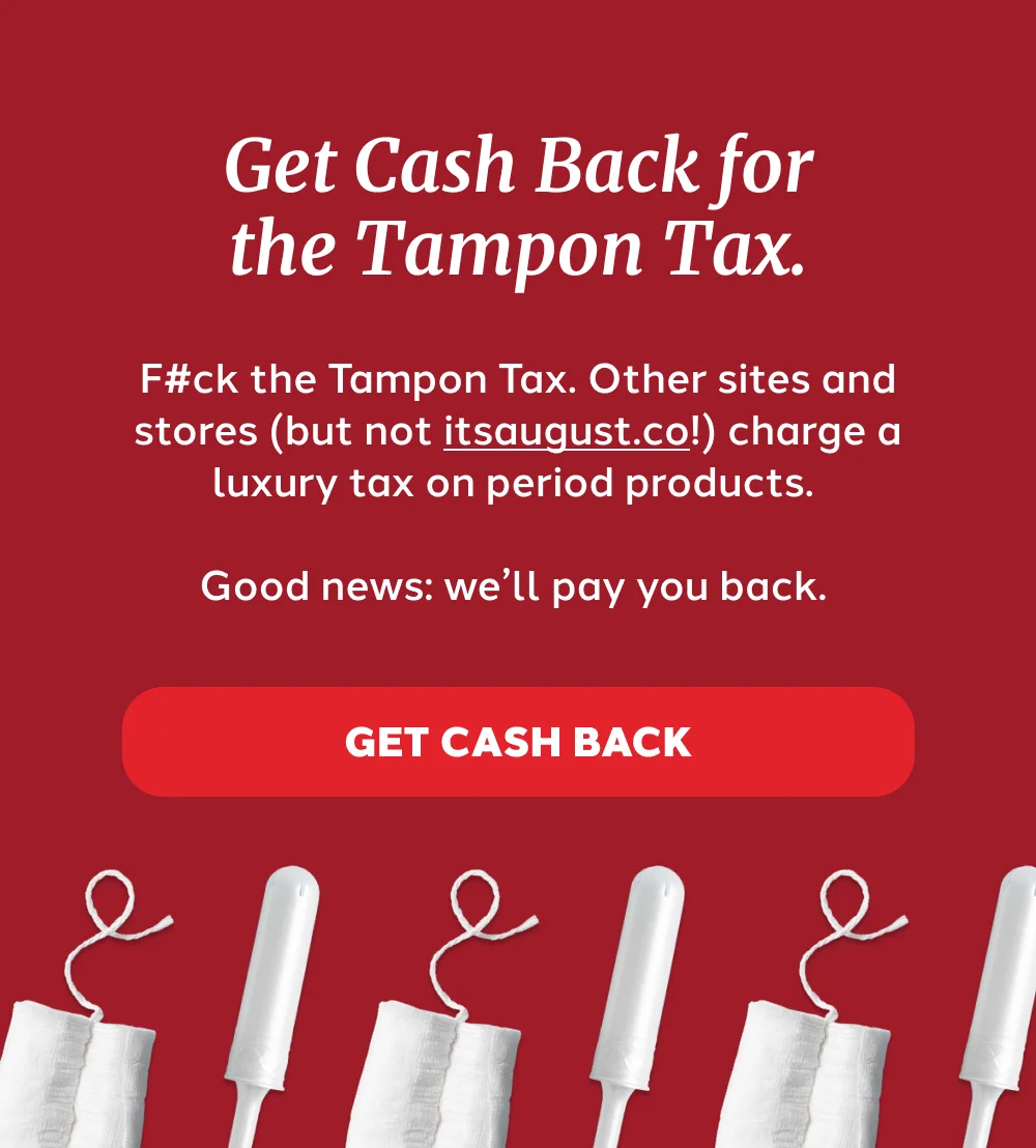 get cash back for the tampon tax