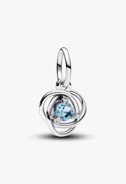 FINAL SALE - Sea Aqua Blue Eternity Circle Dangle Charm