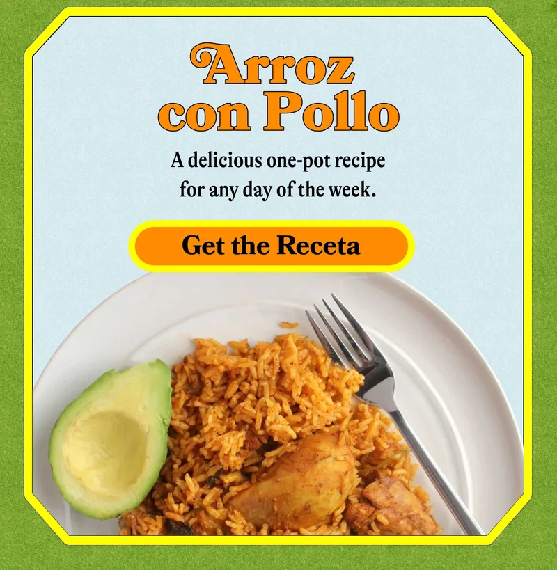 Arroz con Pollo A delicious one-pot recipe for any day of the week. GET THE RECETA