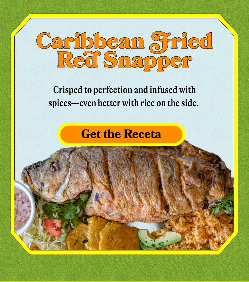 Caribbean Fried Red Snapper Crisped to perfection and infused with spices—even better with rice on the side. GET THE RECETA