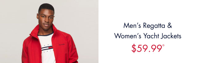 Men's regatta & women's yacht jackets $59.99º