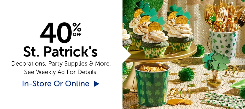 40% Off St. Patrick's Day - Decorations, Party Supplies & More..