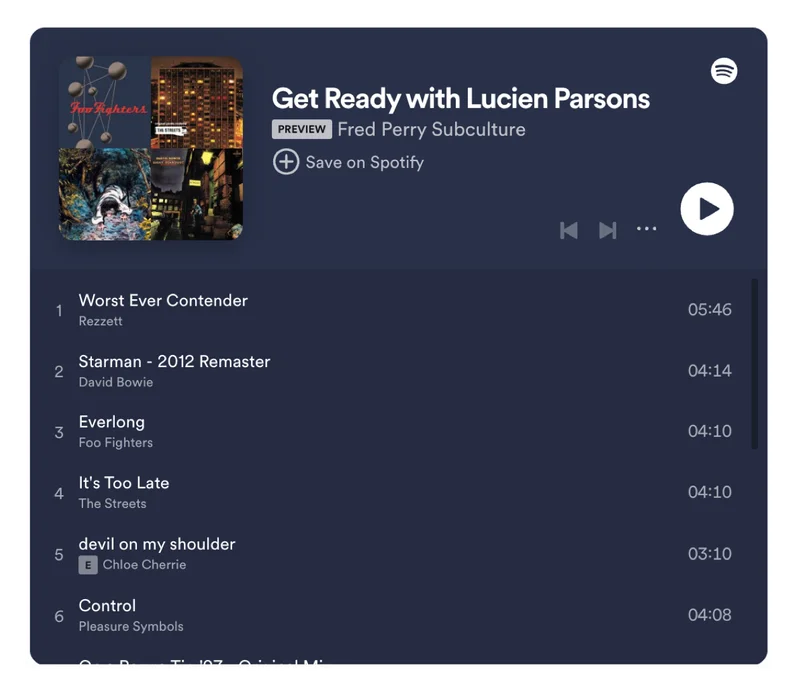 Listen to Lucien's playlist