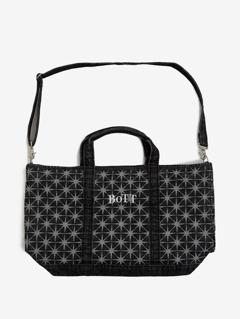 Image of BoTT Sparkle Monogram Denim Totebag - Washed Black