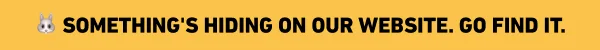 🐰 something's hiding on our website. Go find it.