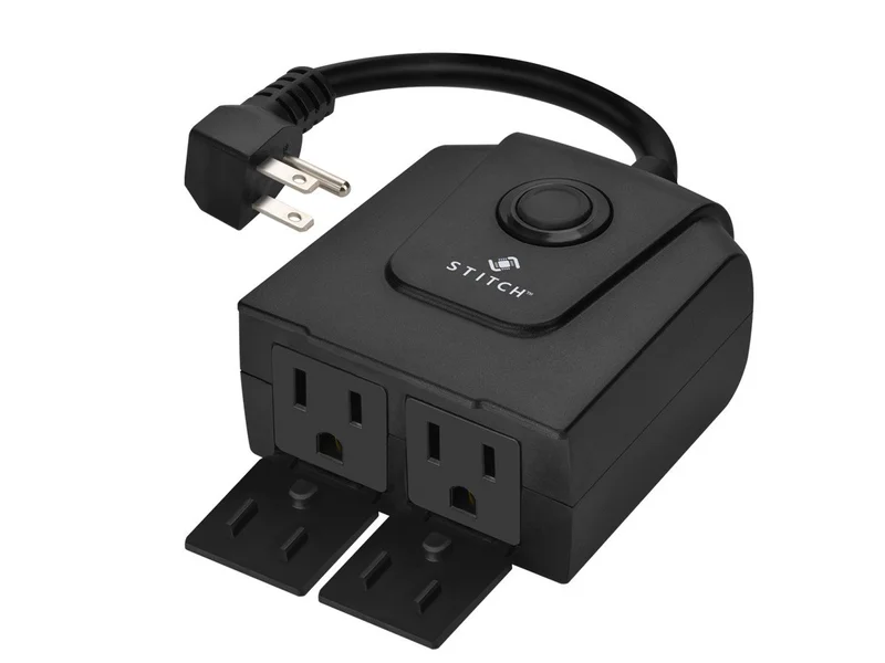 STITCH™ by Monoprice™ Smart Outdoor Plug, IP65 Weather Resistance, 2 Individually Controlled Outlets