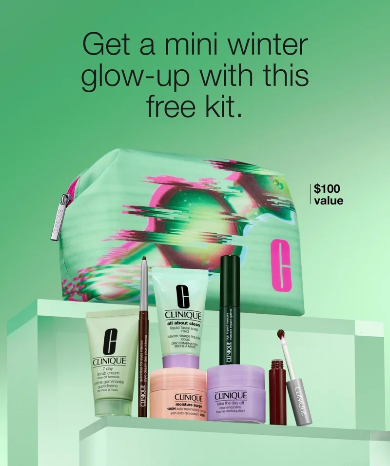 Get a mini winter glow-up with this free kit. $100 Value.