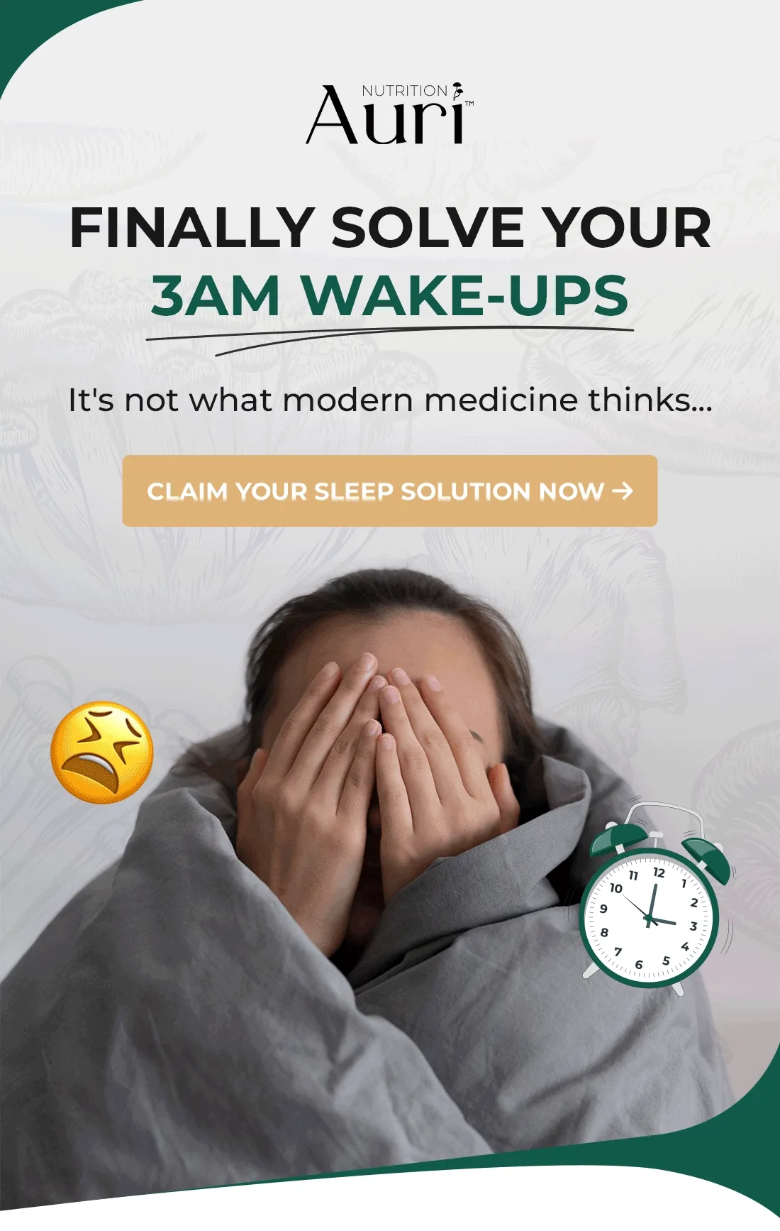 FINALLY SOLVE YOUR 3AM WAKE - UPS It's not what modern medicine thinks... CALM YOUR SLEEP SOLUTION NOW...